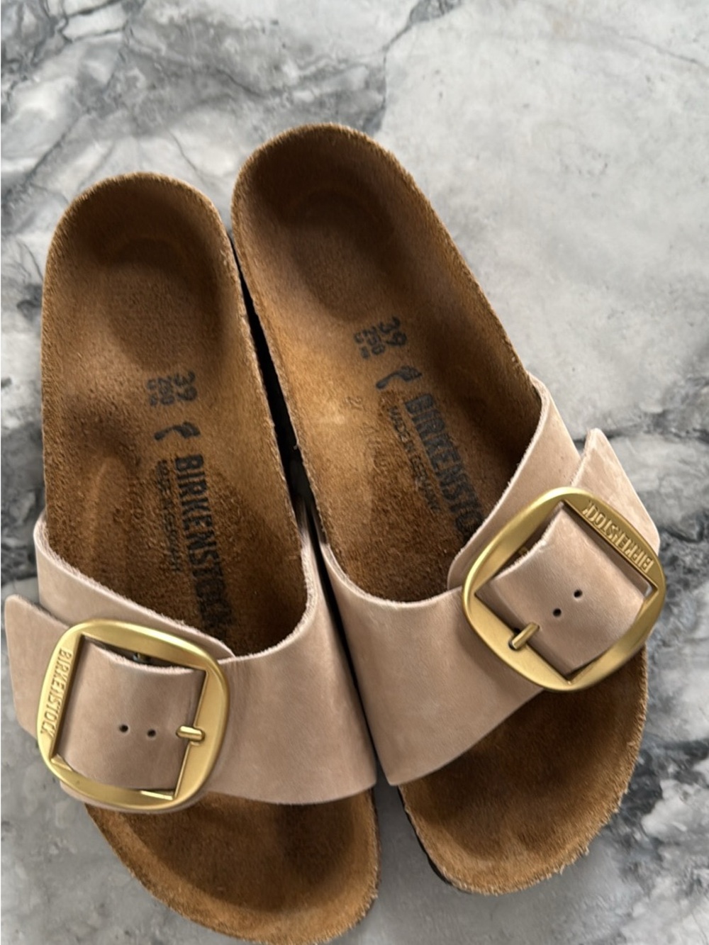Birkenstock Madrid Big Buckle Soft Footbed Sandal in Tobacco Brown